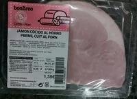 Mängden socker i Jamon cocido al horno