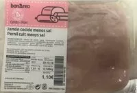 Mängden socker i Jamon cocido menos sal