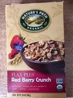 Mängden socker i Nature s path flax plus red berry crunch cereal healthy organic