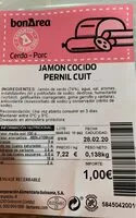 Mängden socker i Jamon cocido