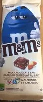 Mängden socker i M&M's barre de chocolat aux amandes
