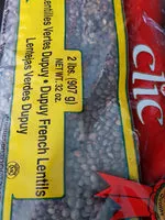 Mängden socker i Lentilles Françaises Dupuy
