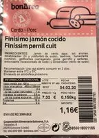 Mängden socker i Finísimo jamón cocido
