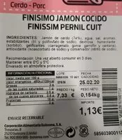 Mängden socker i Jamón Dulce cocido