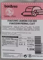 Mängden socker i Finísimo jamón cocido