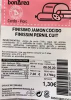 Mängden socker i Jamon cocido
