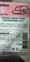 Mängden socker i Finisimo jamon cocido