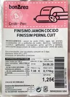Mängden socker i FINISIMO JAMON COCIDO