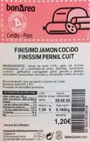 Mängden socker i Finisimo jamon cocido