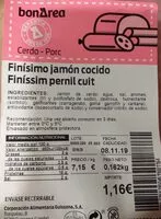 Mängden socker i Finísimo jamón cocido