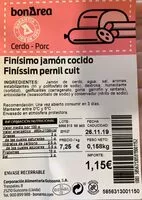 Mängden socker i Finísimo jamón cocido
