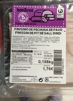 Mängden socker i Finosimo pechuga de pavo con