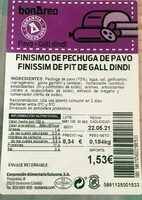Mängden socker i Finísimo de pechuga de pavo