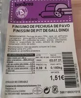 Mängden socker i Finísimo pechuga de pavo