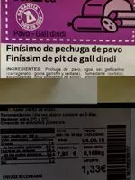 Mängden socker i Finisimo pechuga pavo