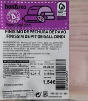 Mängden socker i Finísimo de pechuga de pavo