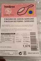 Mängden socker i Finísimo de jamón serrano