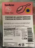 Mängden socker i Finísimo de jamón serrano