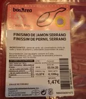 Mängden socker i Finísimo de jamón serrano