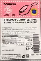 Mängden socker i Finísimo de jamón serrano