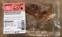 Mängden socker i Finísimo de jamón serrano