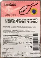 Mängden socker i Finísimo de jamón serrano
