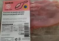 Mängden socker i Finísimo de jamón serrano