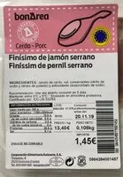 Mängden socker i Finísimo de jamón serrano
