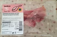 Mängden socker i Finísimo de jamón serrano