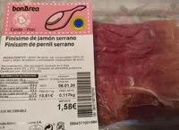 Mängden socker i Finísimo de jamón serrano