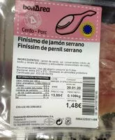Mängden socker i Finísimo de jamón serrano