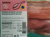 Mängden socker i Finísimo de jamón serrano