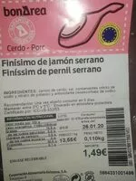 Mängden socker i Finísimo de jamón serrano