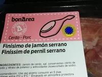 Mängden socker i Finísimo de jamón serrano