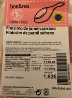 Mängden socker i Finísimo de jamón serrano