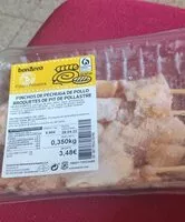 Mängden socker i Pinchos de pechuga de pollo