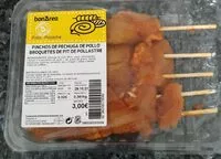 Mängden socker i Pinchos de pechuga de pollo