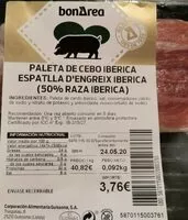 Mängden socker i Paleta de cebo ibérica