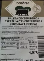 Mängden socker i Paleta de cebo ibérica
