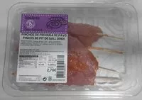 Mängden socker i Pinchos de pechuga de pavo