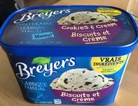 Mängden socker i Crème glacée biscuits et crème