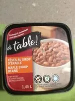 Mängden socker i Fèves au sirop d’érable