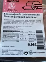 Mängden socker i Finisimo jamon cocido menos sal