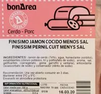 Mängden socker i Finísimo jamón cocido menos sal