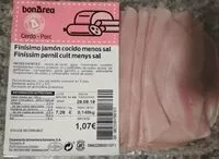Mängden socker i Finísimo jamón cocido menos sal