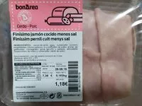 Mängden socker i Finíssimo jamón cocido menos sal
