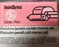 Mängden socker i Finísimo jamón cocido menos sal