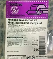 Mängden socker i Finísimo pavo menos sal