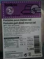 Mängden socker i Finisimo pavo menos sal