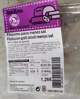 Mängden socker i Finisimo pavo menos sal